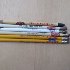 Vintage Funk Bros. Seed Pioneer Corn Illinois Michigan Pencils (6)
